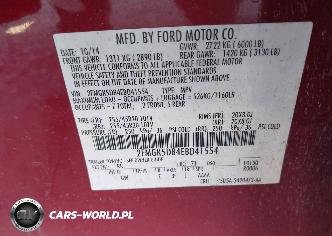 2014 Ford Flex Limited VIN:2FMGK5D84EBD41554 - 9