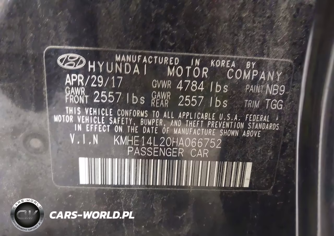 2017 Hyundai Sonata Plug-In Hybrid VIN:KMHE14L20HA066752 - 9