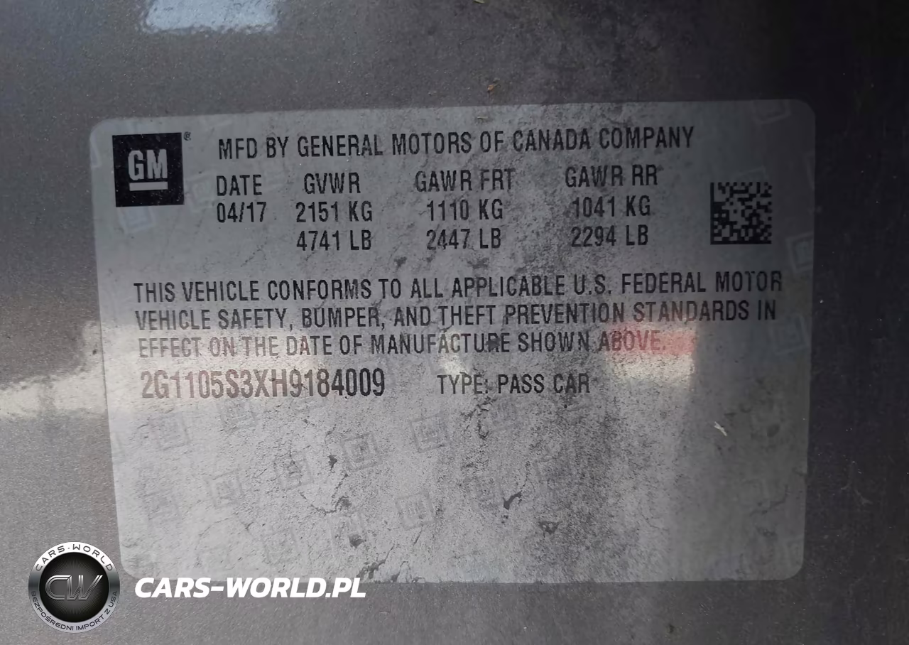 2017 Chevrolet Impala 1Lt VIN:2G1105S3XH9184009 - 9