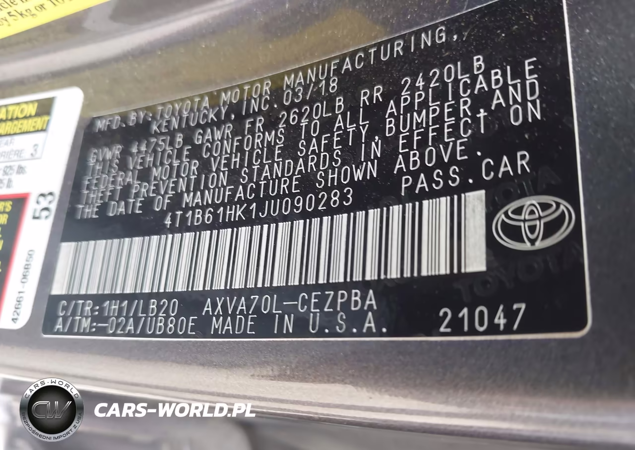 2018 Toyota Camry Xse VIN:4T1B61HK1JU090283 - 9