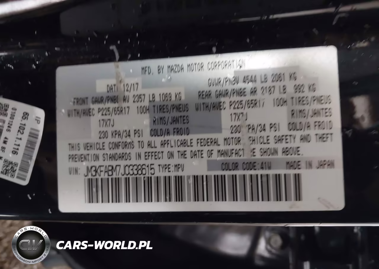 2018 Mazda Cx-5 Sport VIN:JM3KFABM7J0338615 - 9
