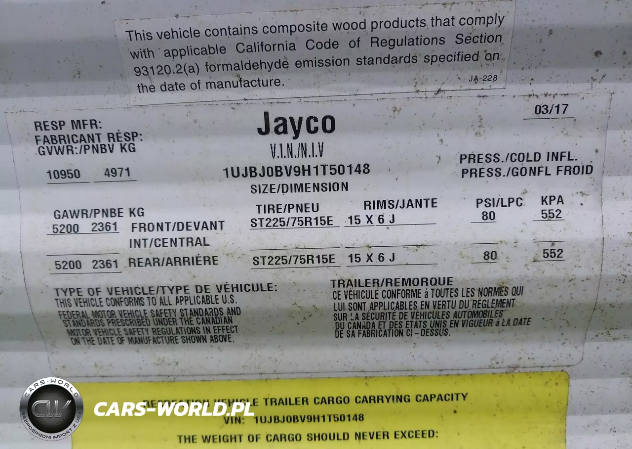 2017 Jayco Other VIN:1UJBJ0BV9H1T50148 - 9