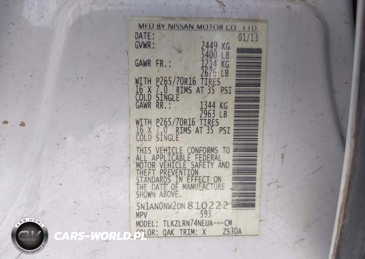 2013 Nissan Xterra S VIN:5N1AN0NW2DN810222 - 9