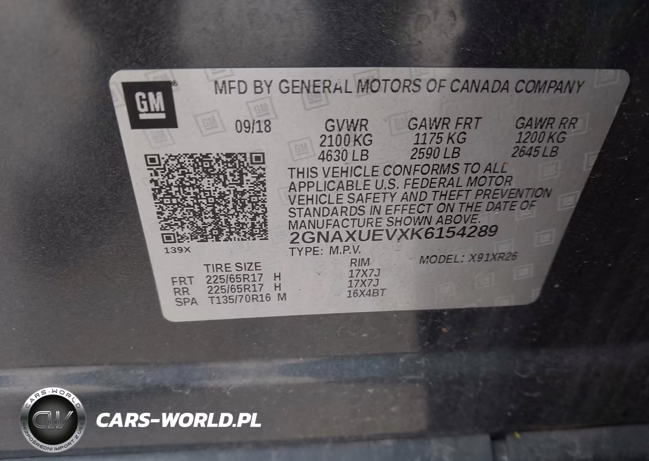 2019 Chevrolet Equinox Lt VIN:2GNAXUEVXK6154289 - 9