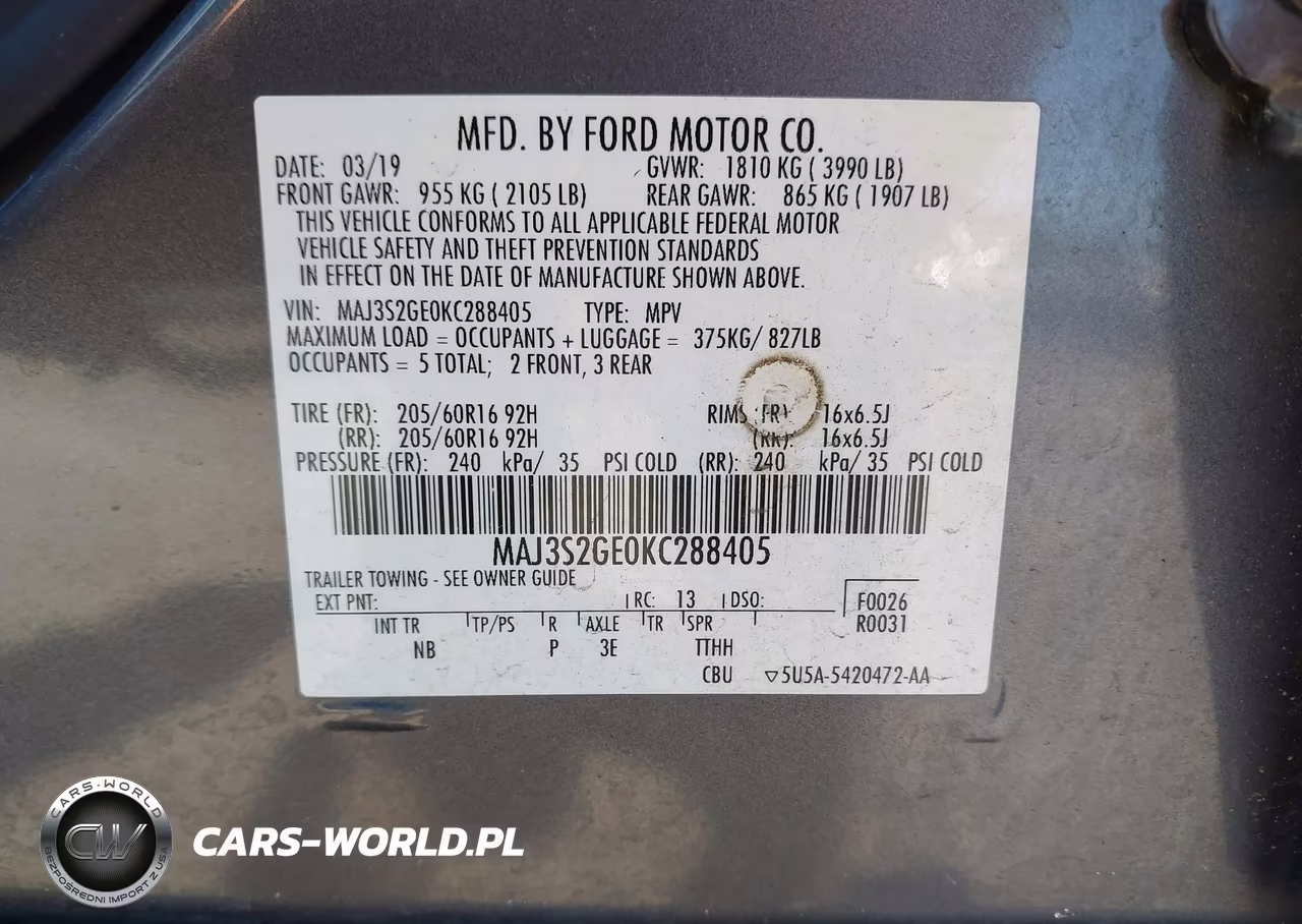 2019 Ford Ecosport Se VIN:MAJ3S2GE0KC288405 - 9