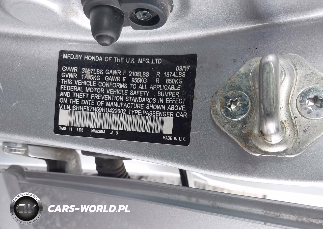 2017 Honda Civic Ex VIN:SHHFK7H59HU422602 - 9