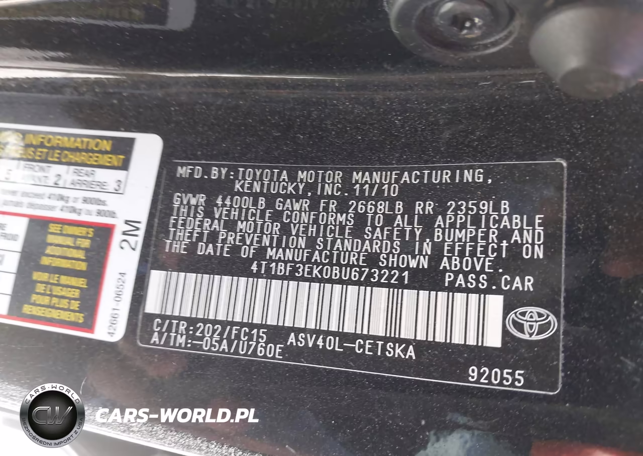 2011 Toyota Camry Se VIN:4T1BF3EK0BU673221 - 9