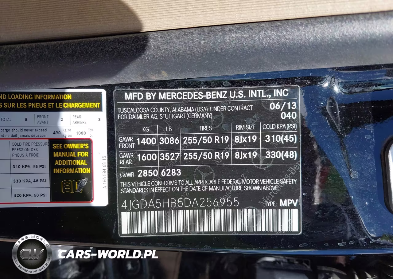 2013 Mercedes-Benz Ml 350 4Matic VIN:4JGDA5HB5DA256955 - 9