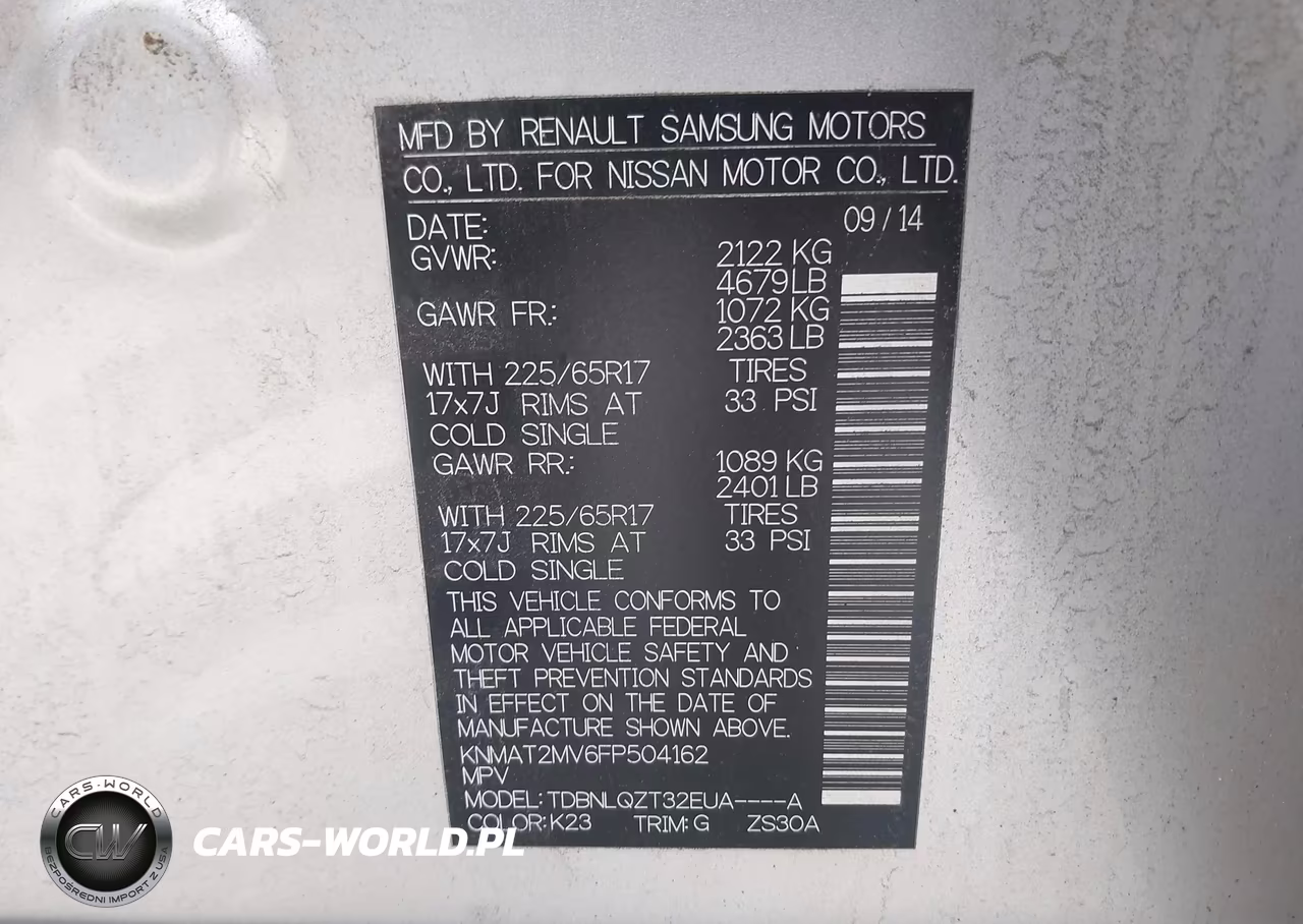 2015 Nissan Rogue Sv VIN:KNMAT2MV6FP504162 - 9