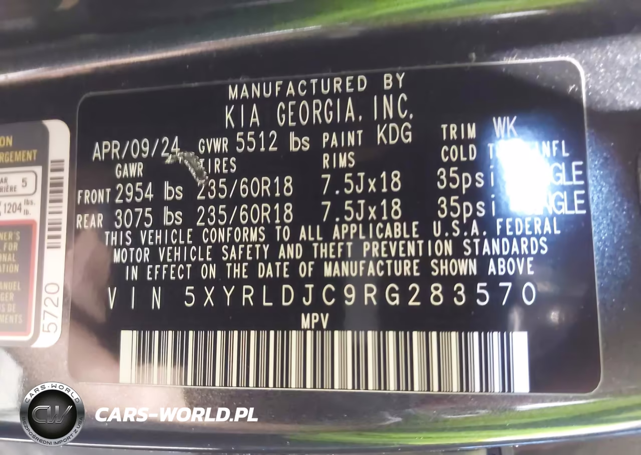2024 Kia Sorento S VIN:5XYRLDJC9RG283570 - 9