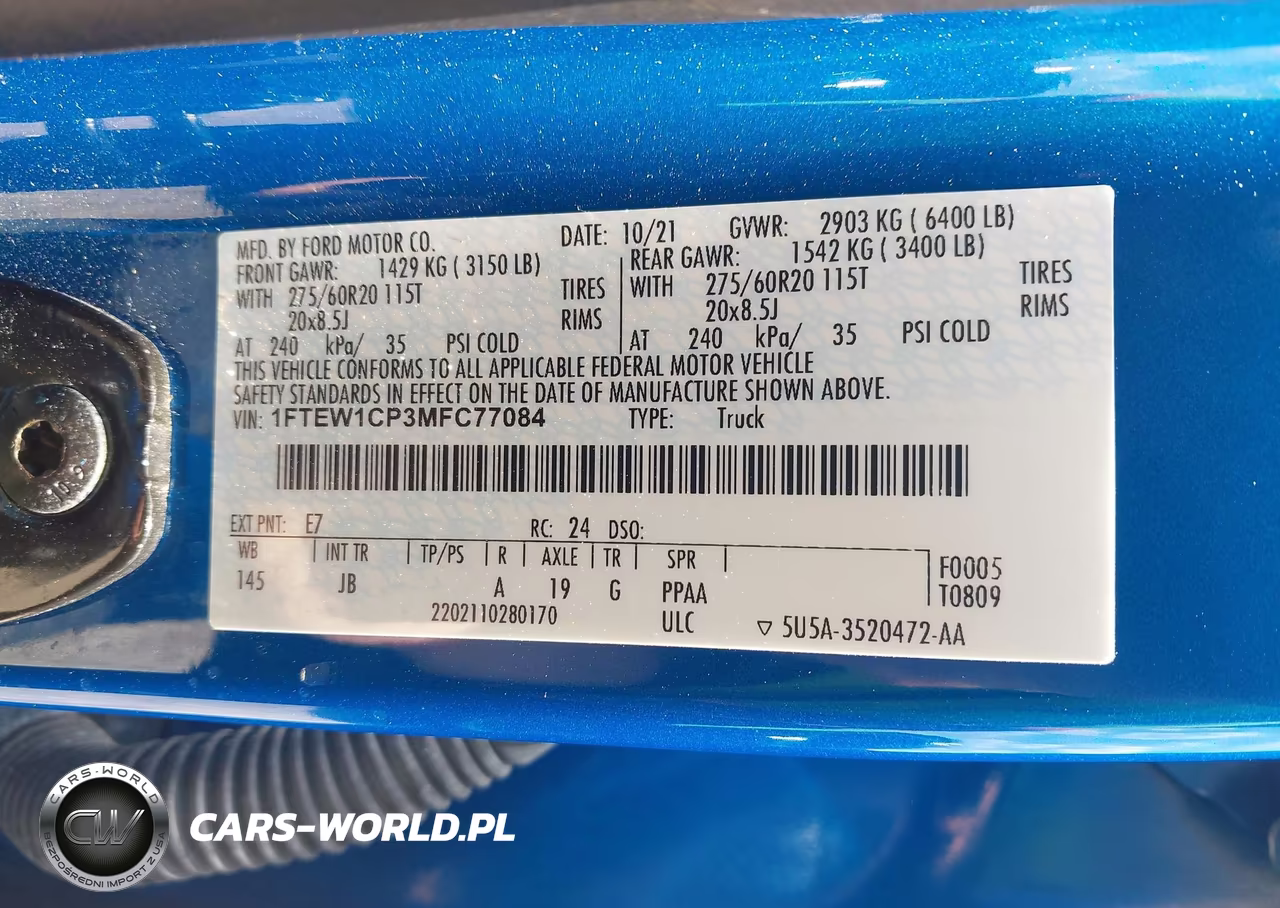 2021 Ford F-150 Xl VIN:1FTEW1CP3MFC77084 - 9