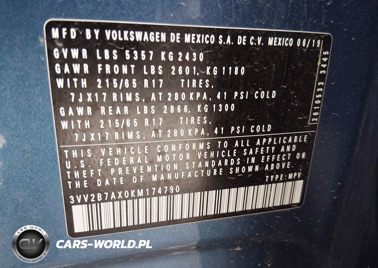 2019 Volkswagen Tiguan 2.0T Se-2.0T Sel-2.0T Sel R-Line-2.0T Sel R-Line Black VIN:3VV2B7AX0KM174790 - 9