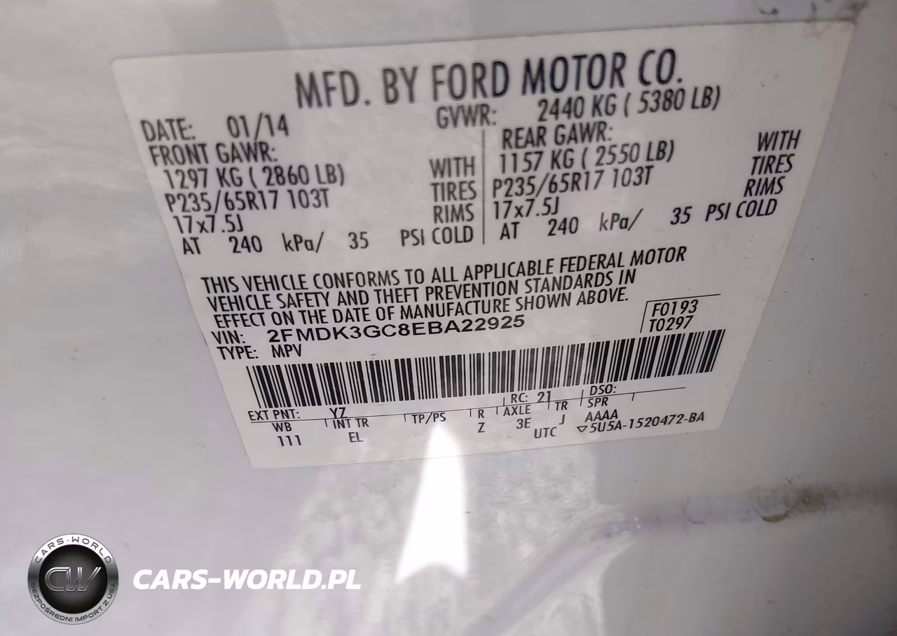 2014 Ford Edge Se VIN:2FMDK3GC8EBA22925 - 9