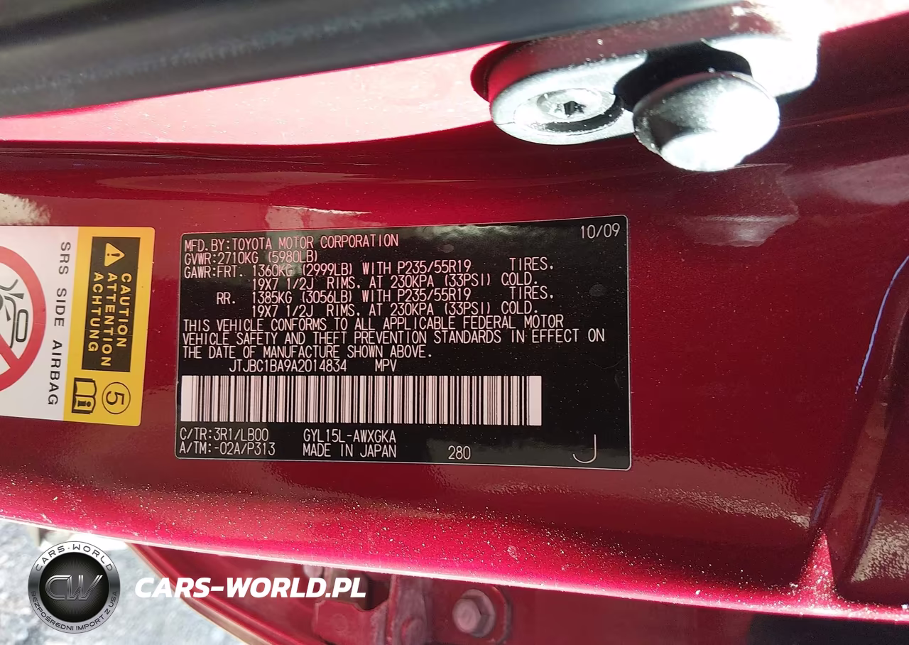 2010 Lexus Rx 450H VIN:JTJBC1BA9A2014834 - 9
