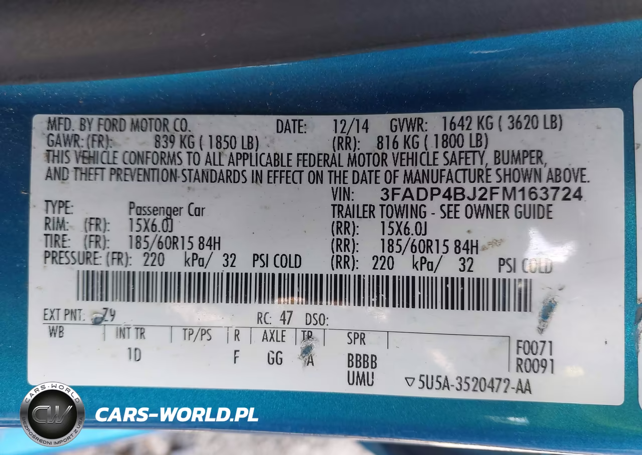 2015 Ford Fiesta Se VIN:3FADP4BJ2FM163724 - 9