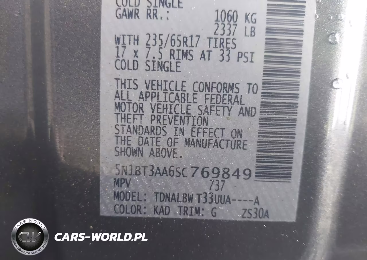 2025 Nissan Rogue S Fwd VIN:5N1BT3AA6SC769849 - 9