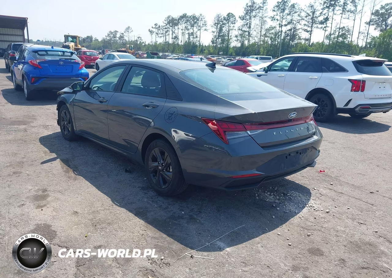 2023 Hyundai Elantra Hybrid Blue VIN:KMHLM4AJ4PU081664 - 3