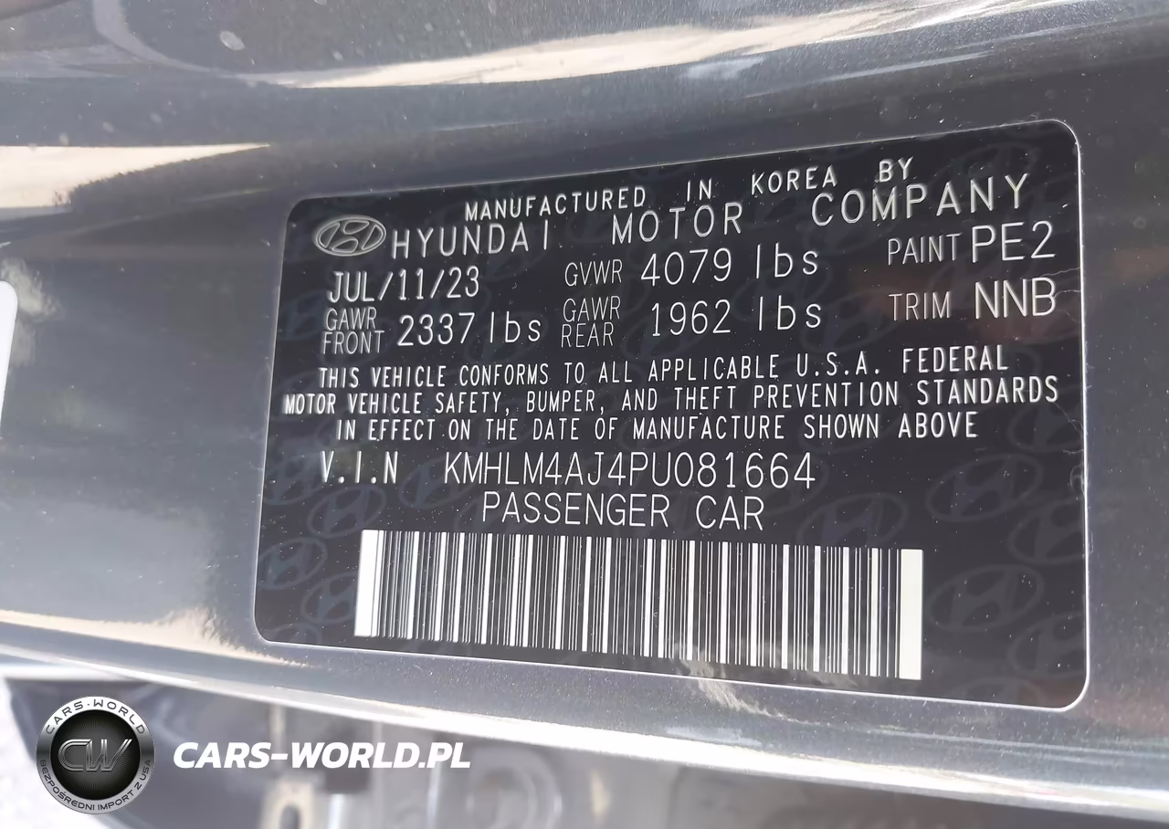2023 Hyundai Elantra Hybrid Blue VIN:KMHLM4AJ4PU081664 - 9