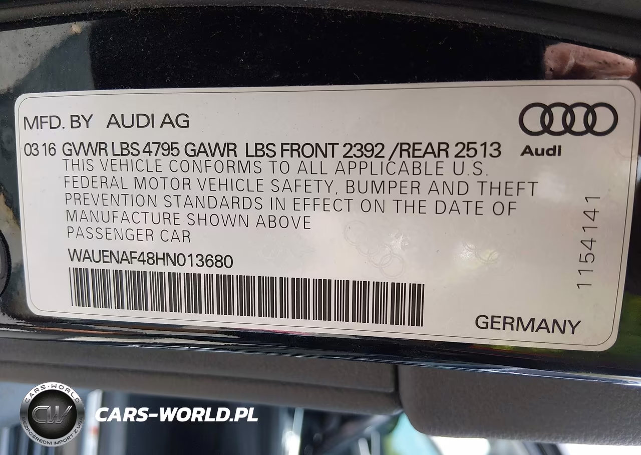 2017 Audi A4 2.0T Premium VIN:WAUENAF48HN013680 - 9