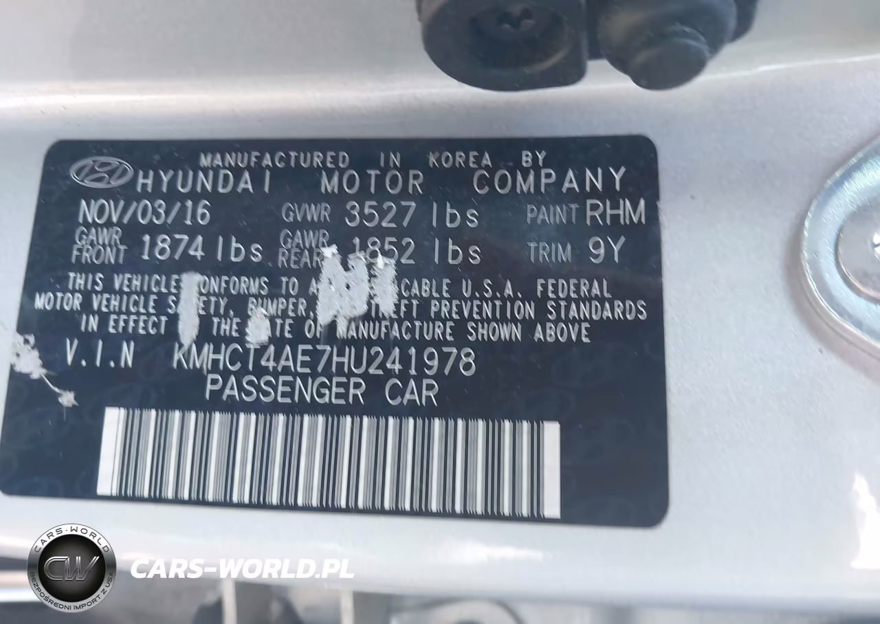 2017 Hyundai Accent Se VIN:KMHCT4AE7HU241978 - 9