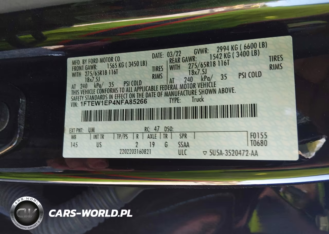 2022 Ford F-150 Xlt VIN:1FTEW1EP4NFA85266 - 9