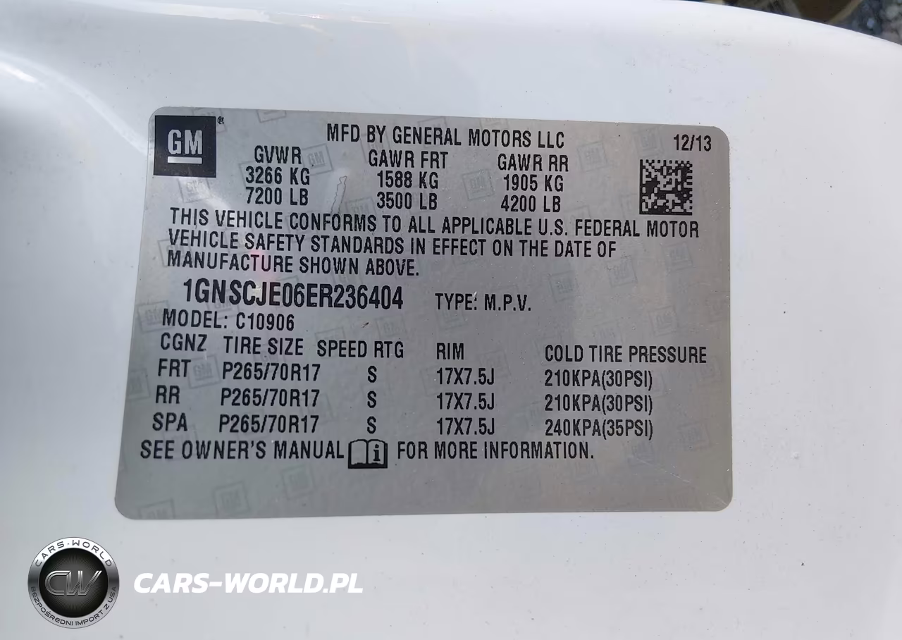 2014 Chevrolet Suburban 1500 Lt VIN:1GNSCJE06ER236404 - 9