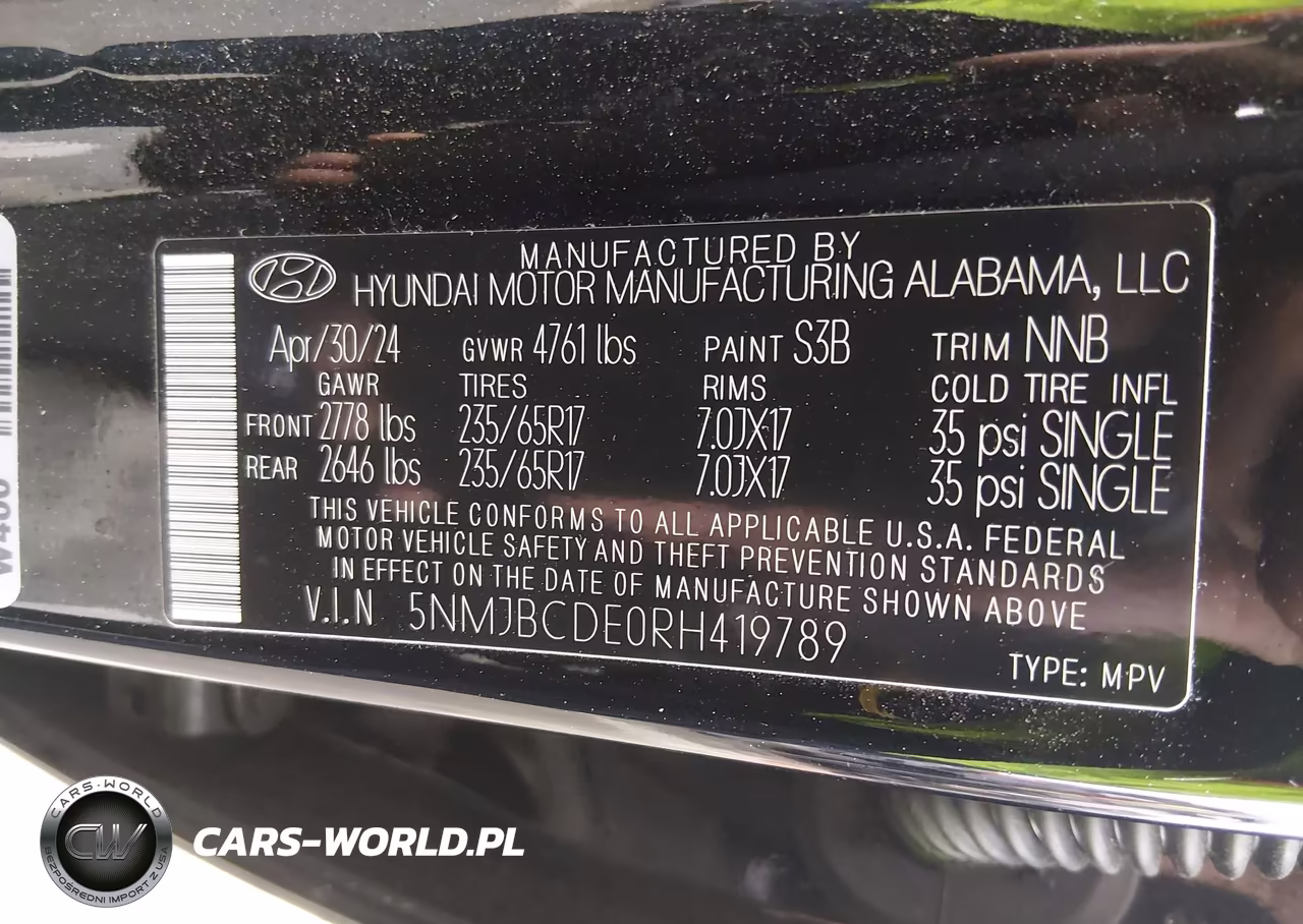 2024 Hyundai Tucson Sel VIN:5NMJBCDE0RH419789 - 9