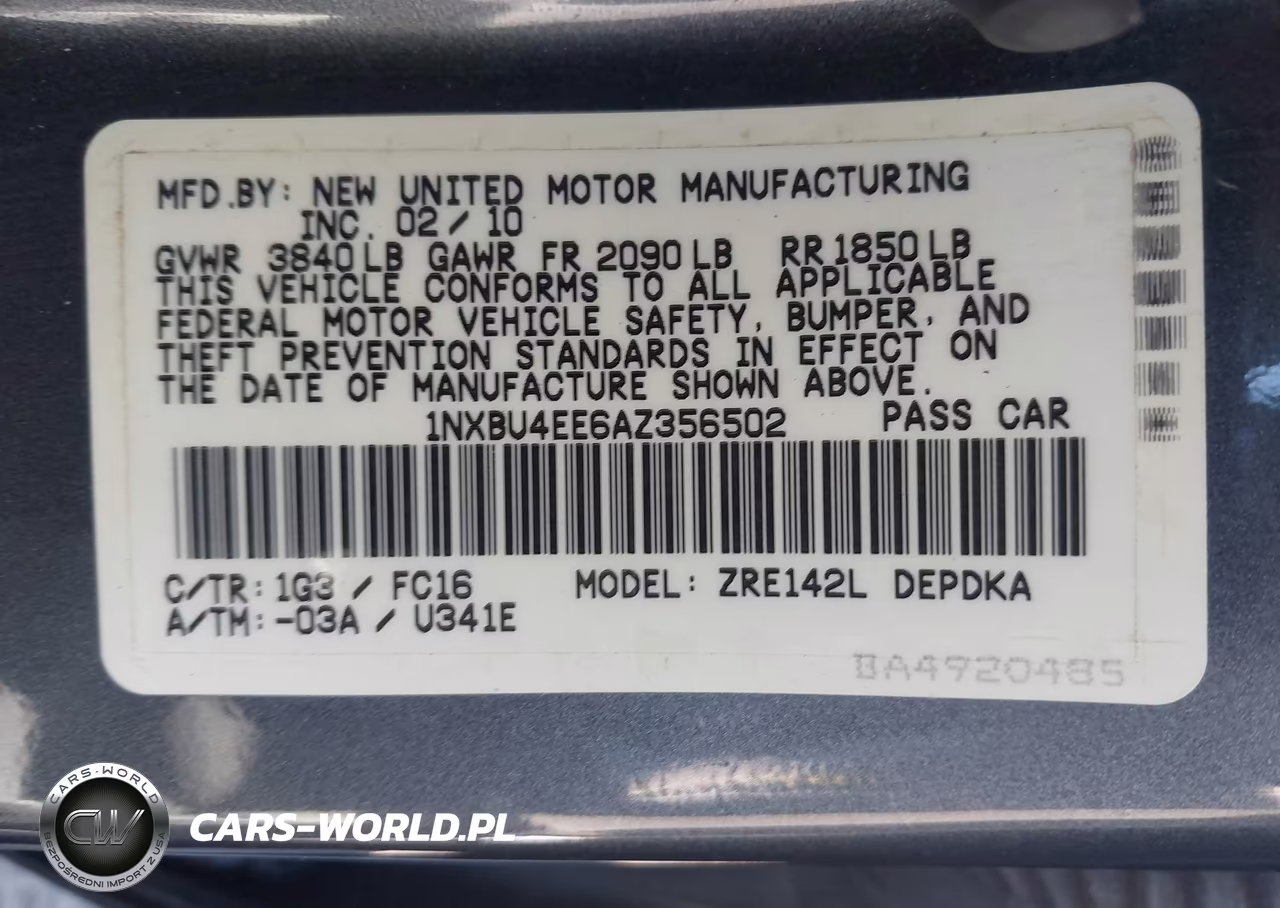 2010 Toyota Corolla Le VIN:1NXBU4EE6AZ356502 - 9