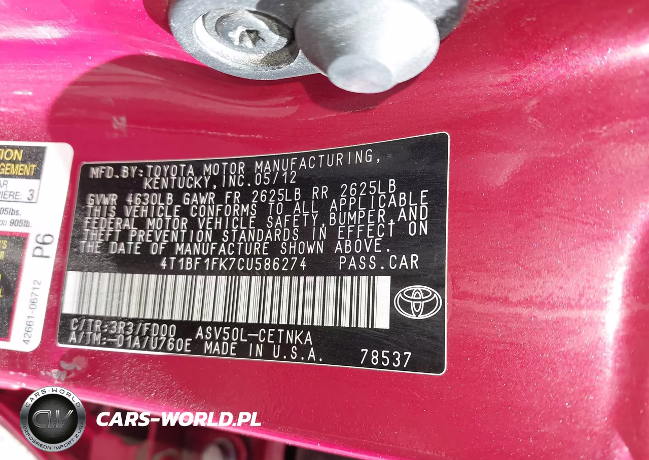 2012 Toyota Camry Se-Le-Xle VIN:4T1BF1FK7CU586274 - 9