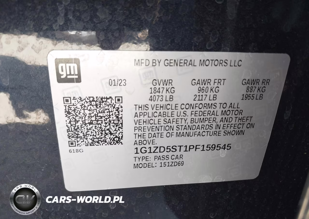 2023 Chevrolet Malibu Fwd 1Lt VIN:1G1ZD5ST1PF159545 - 9
