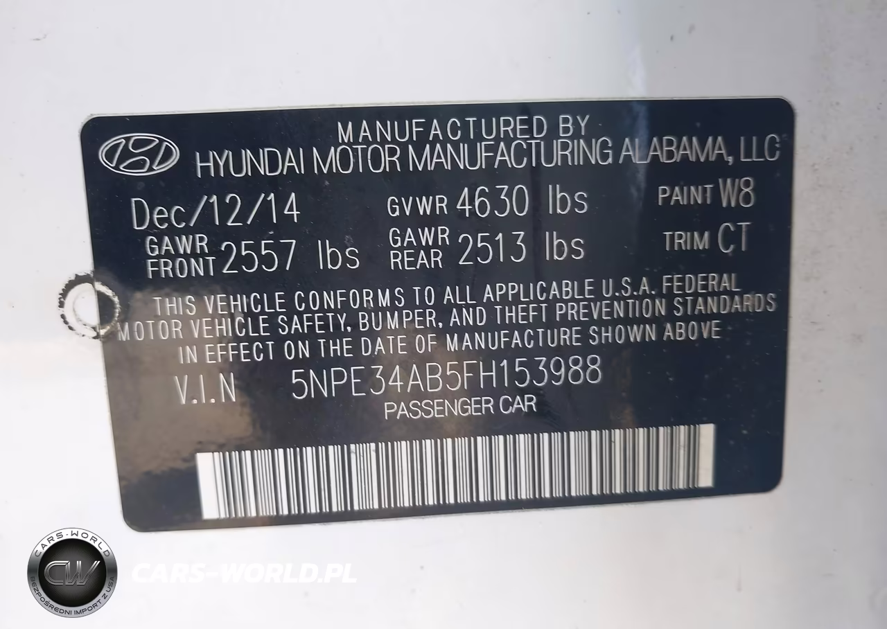 2015 Hyundai Sonata Limited 2.0T VIN:5NPE34AB5FH153988 - 9