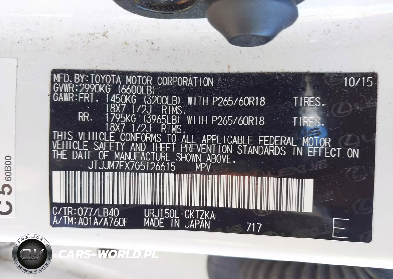 2016 Lexus Gx 460 Luxury VIN:JTJJM7FX7G5126615 - 9