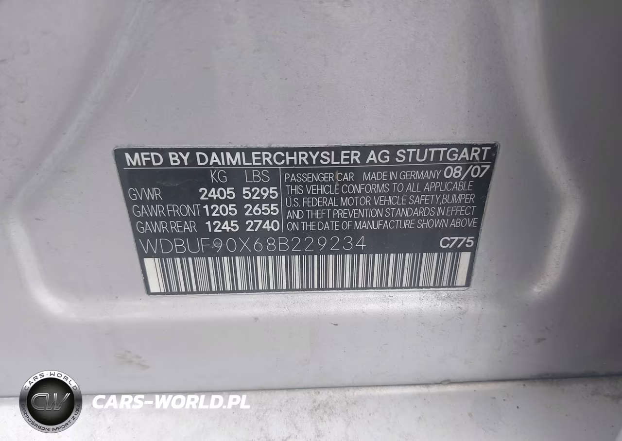 2008 Mercedes-Benz E 550 4Matic VIN:WDBUF90X68B229234 - 9