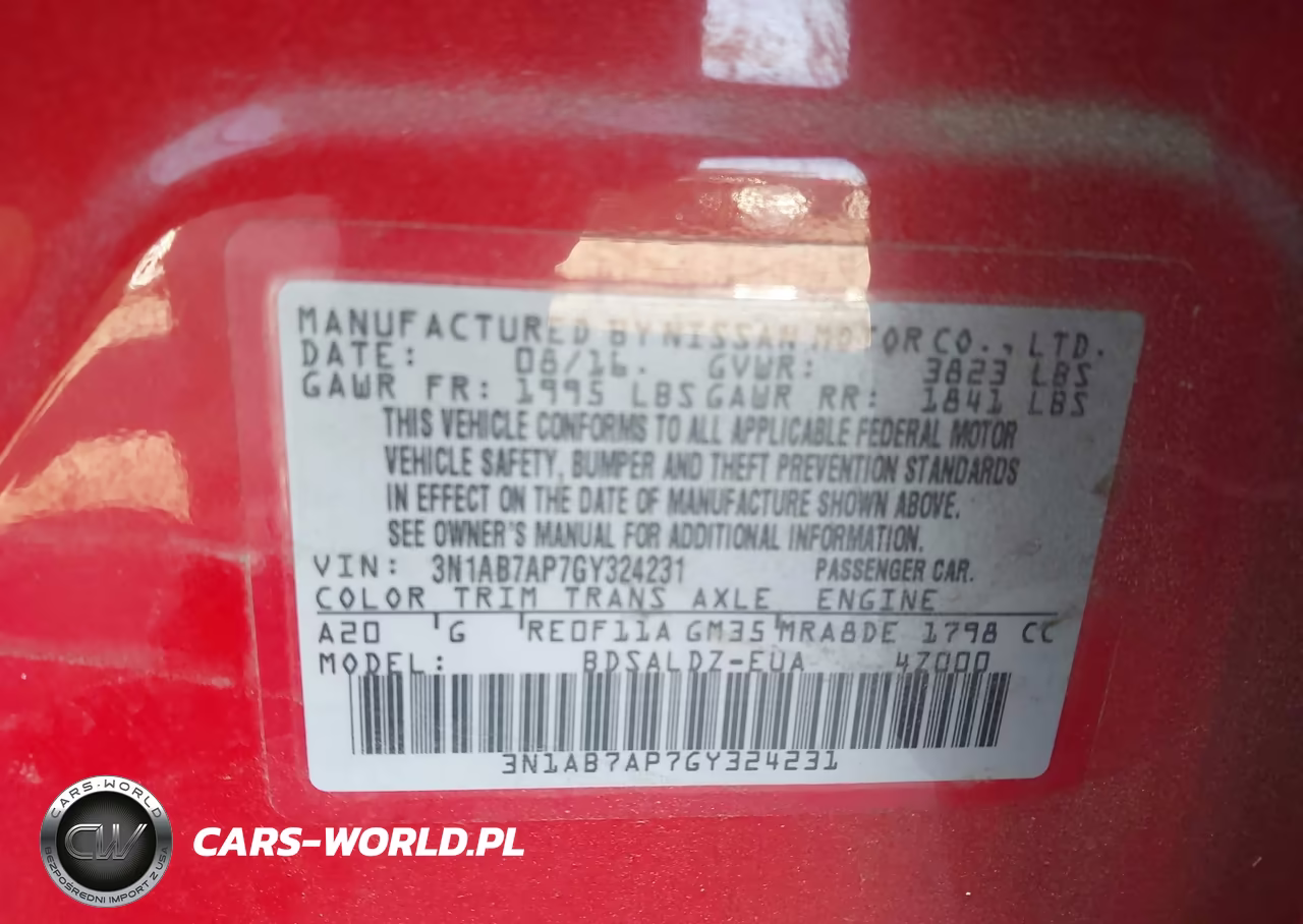 2016 Nissan Sentra Sv VIN:3N1AB7AP7GY324231 - 9