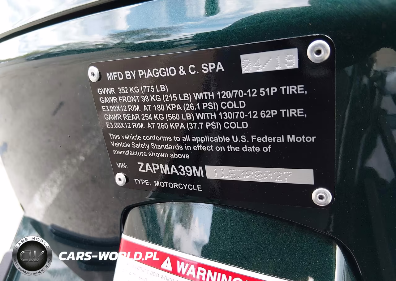 2020 Vespa Gts VIN:ZAPMA39M1L5300027 - 10