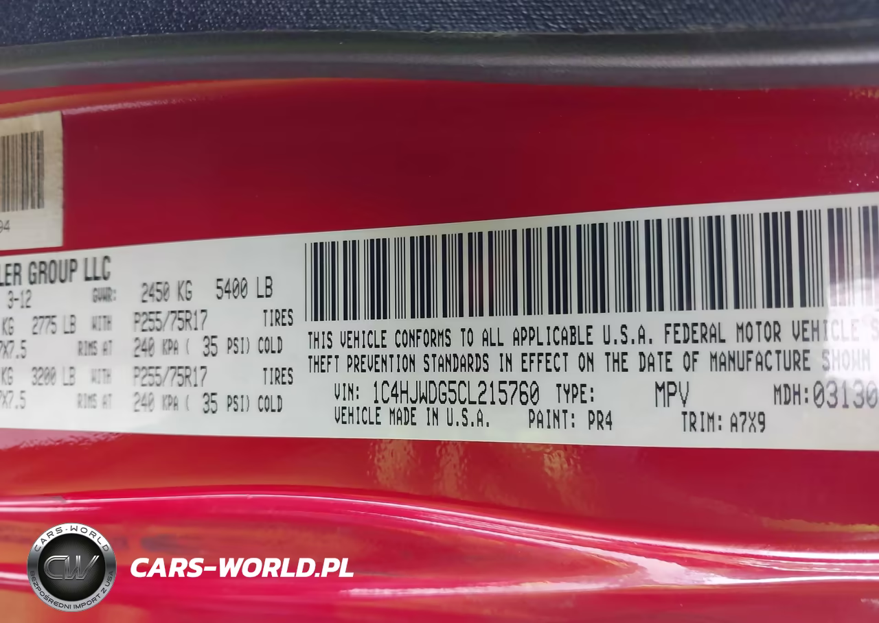 2012 Jeep Wrangler Unlimited Sport VIN:1C4HJWDG5CL215760 - 9
