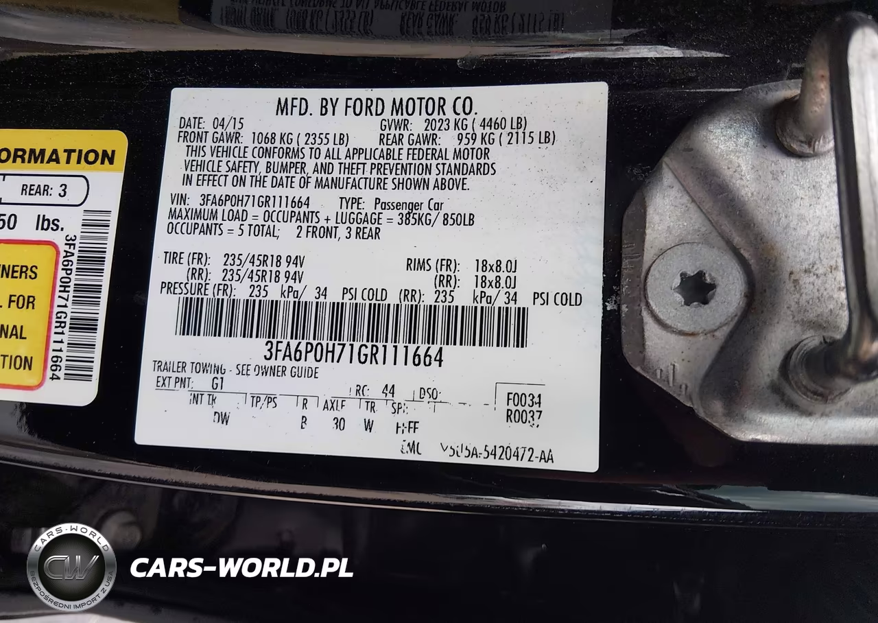 2016 Ford Fusion Se VIN:3FA6P0H71GR111664 - 9