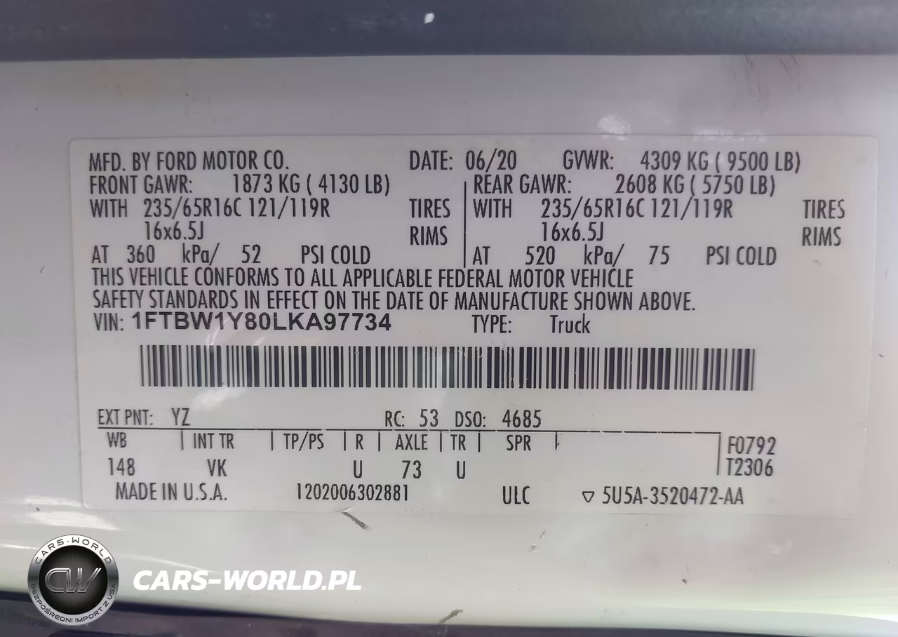 2020 Ford Transit-350 VIN:1FTBW1Y80LKA97734 - 9