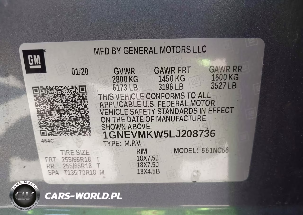 2020 Chevrolet Traverse Awd 2Fl VIN:1GNEVMKW5LJ208736 - 9