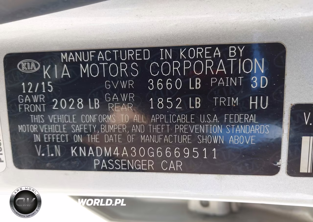 2016 Kia Rio Lx VIN:KNADM4A30G6669511 - 9