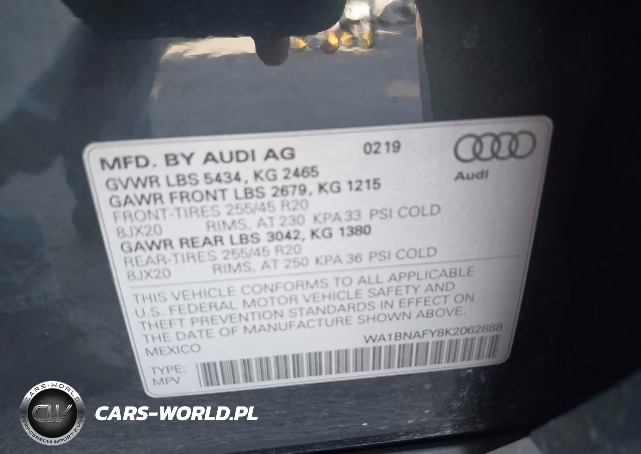 2019 Audi Q5 45 Premium VIN:WA1BNAFY8K2062888 - 8