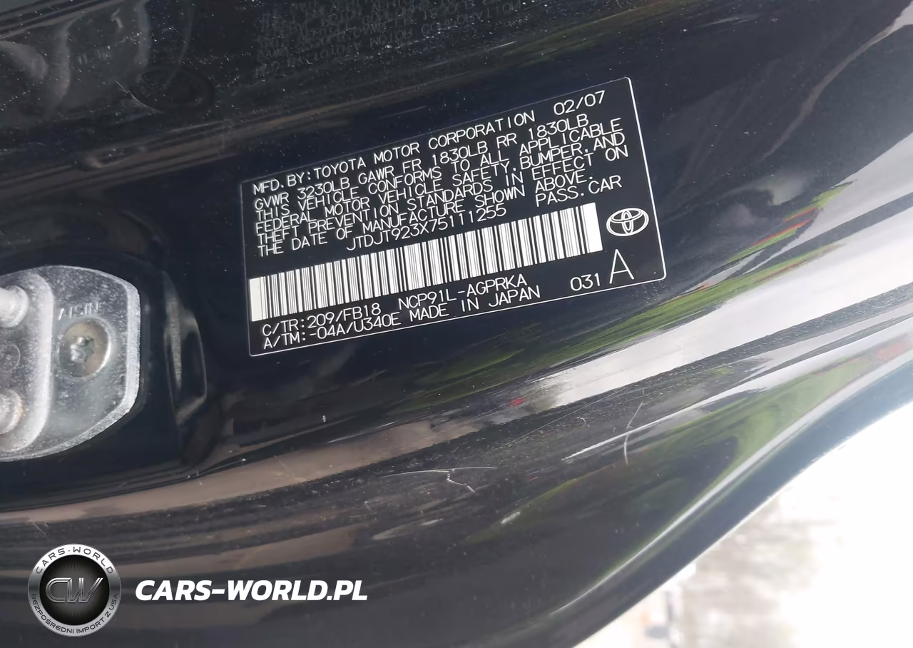 2007 Toyota Yaris VIN:JTDJT923X75111255 - 9