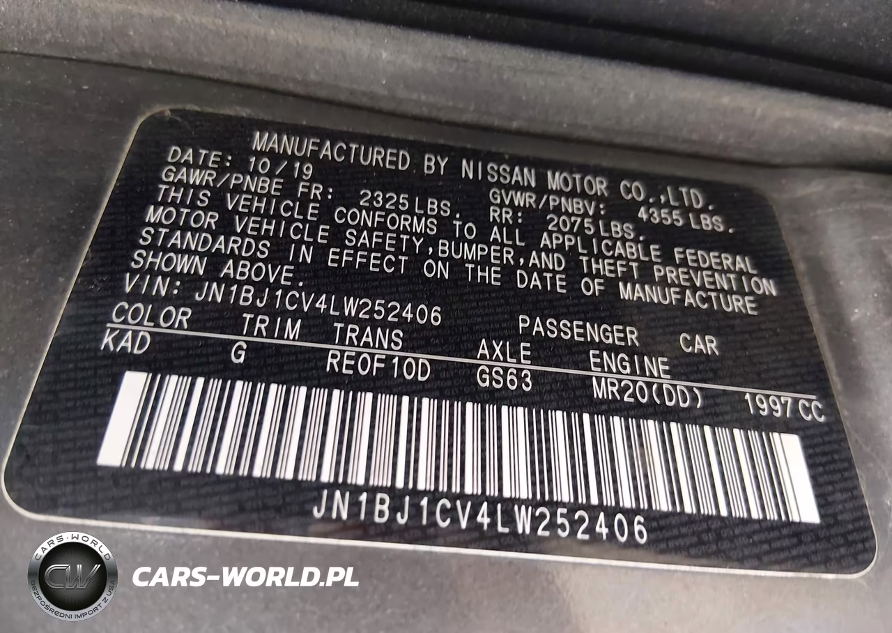 2020 Nissan Rogue Sport S Fwd Xtronic Cvt VIN:JN1BJ1CV4LW252406 - 9