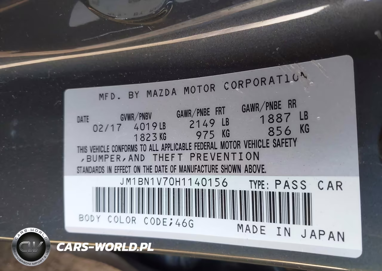2017 Mazda Mazda3 Touring VIN:JM1BN1V70H1140156 - 9