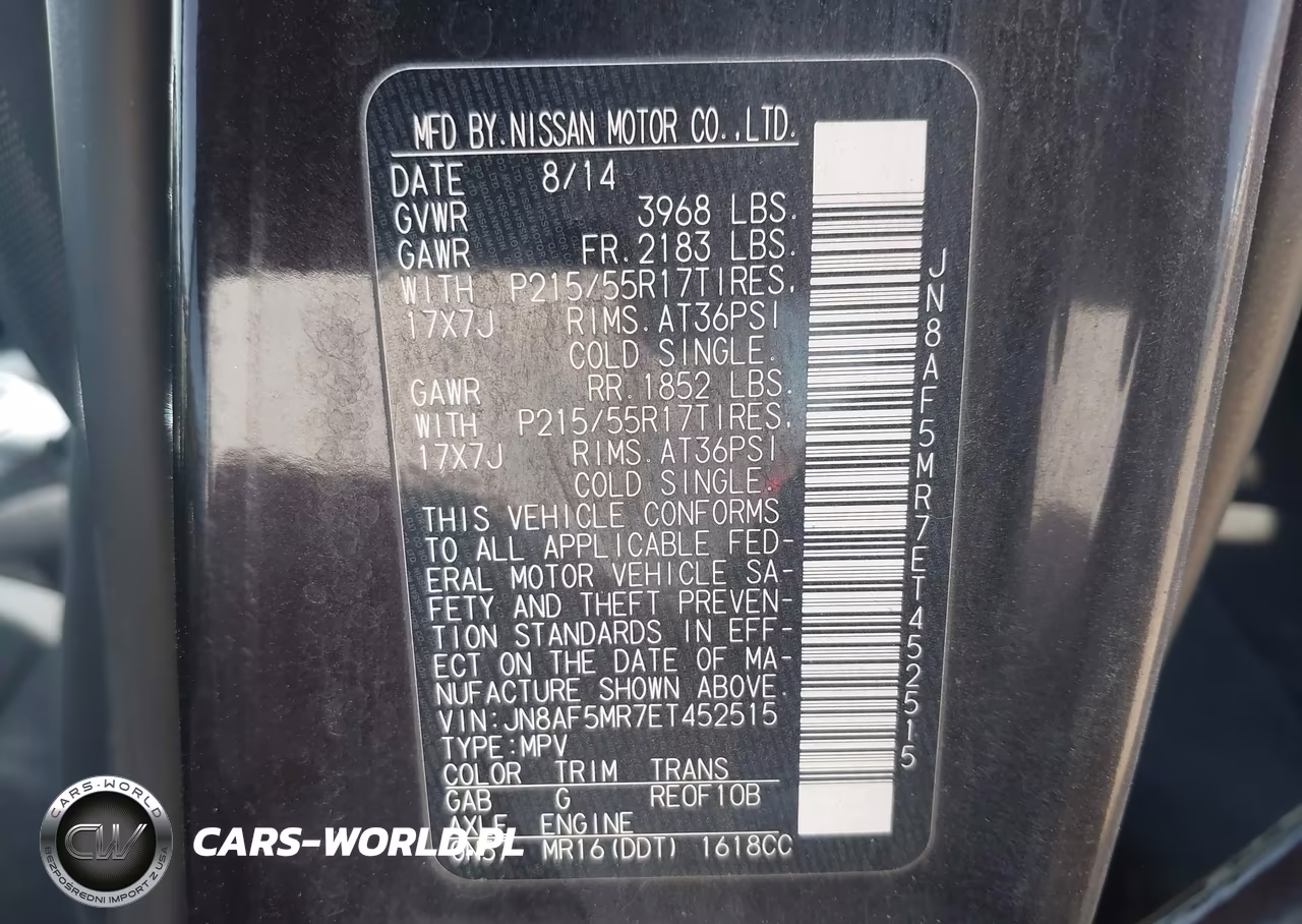 2014 Nissan Juke Sv VIN:JN8AF5MR7ET452515 - 9