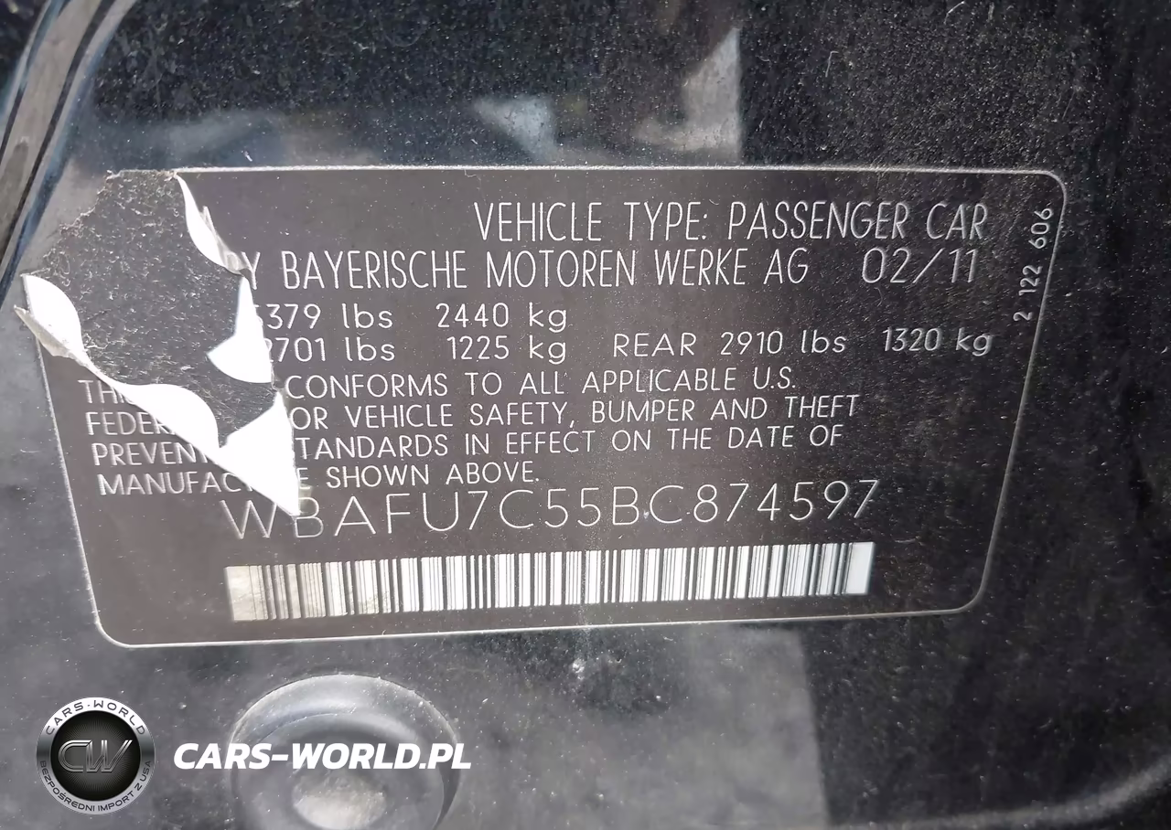 2011 BMW 535I xDrive VIN:WBAFU7C55BC874597 - 9