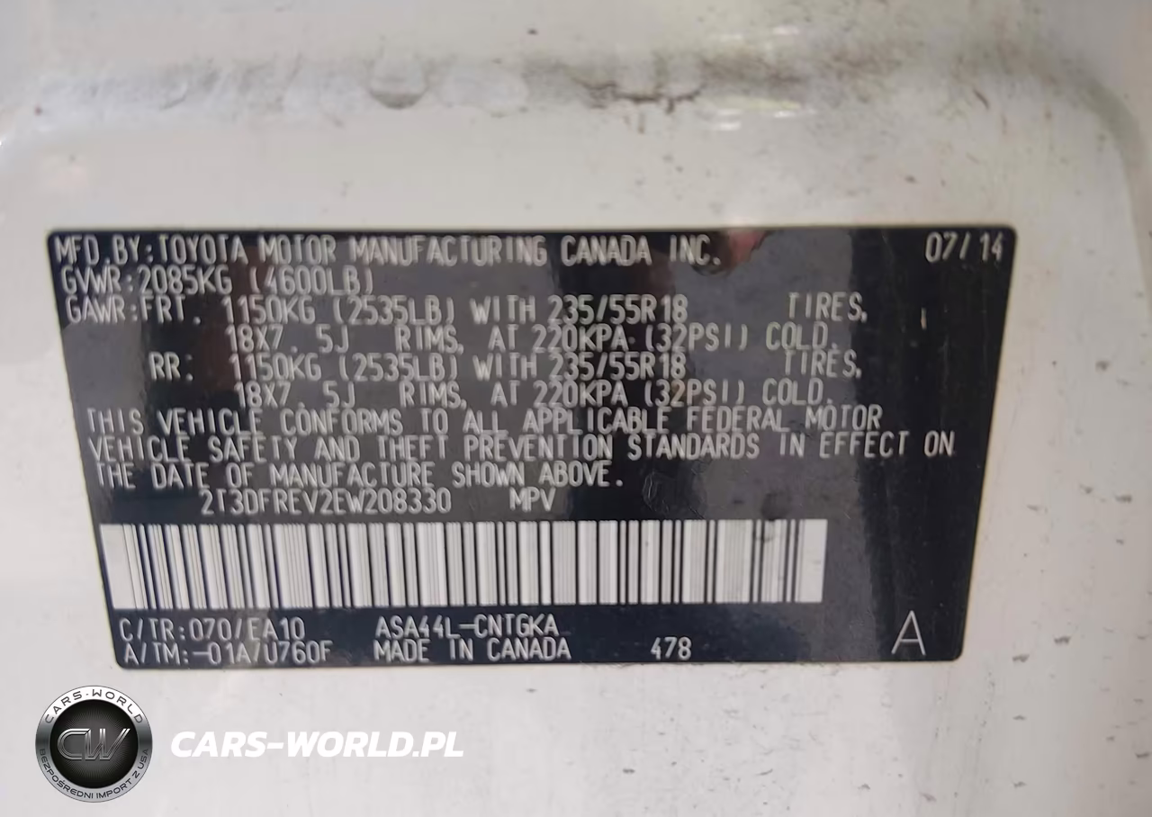 2014 Toyota Rav4 Limited VIN:2T3DFREV2EW208330 - 9