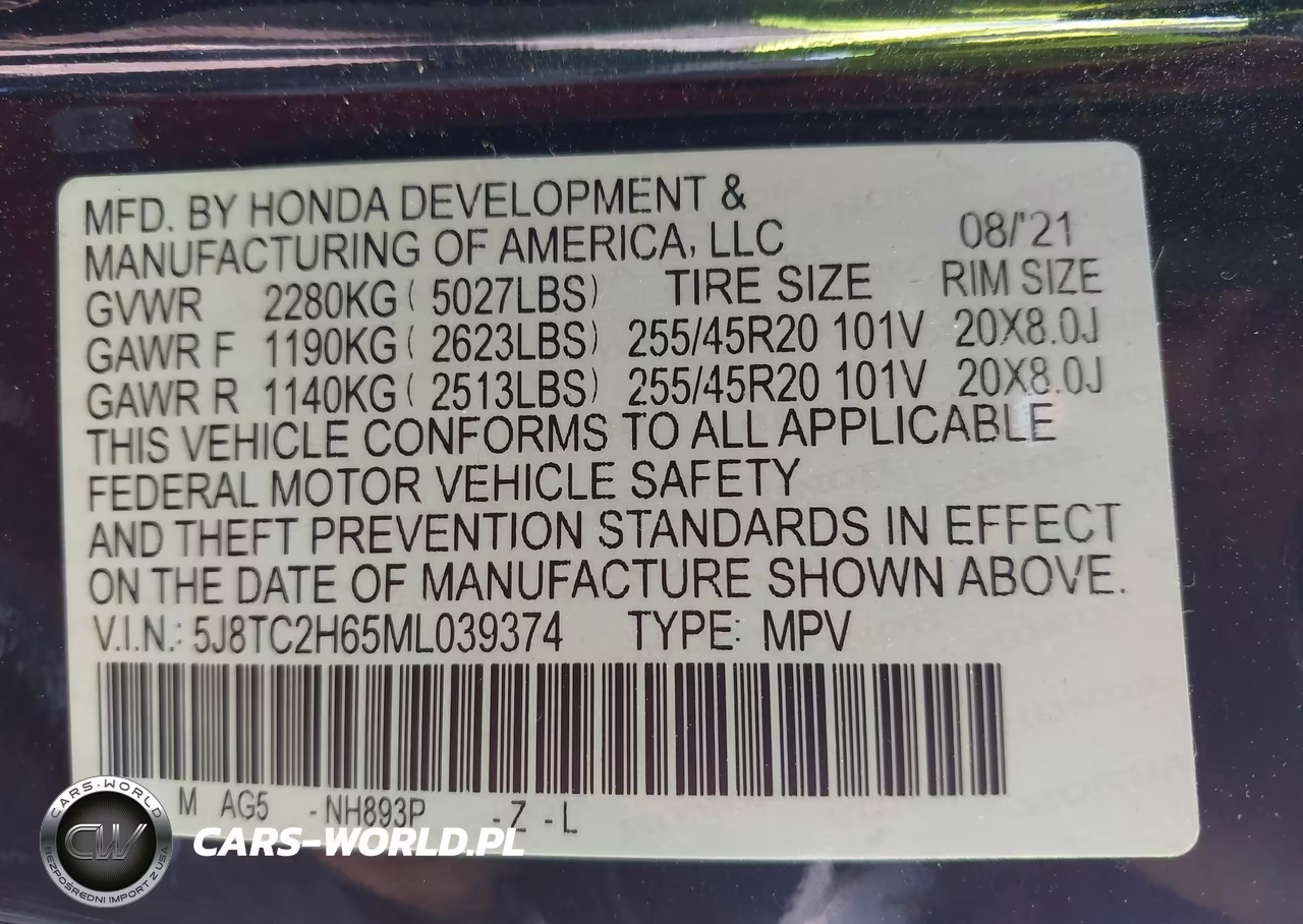 2021 Acura Rdx A-Spec Package VIN:5J8TC2H65ML039374 - 9