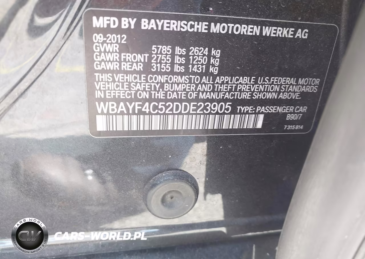 2013 BMW 740Li xDrive VIN:WBAYF4C52DDE23905 - 9