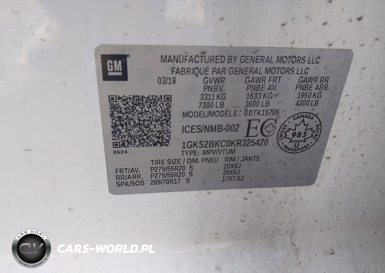 2019 GMC Yukon Slt VIN:1GKS2BKC0KR325420 - 9